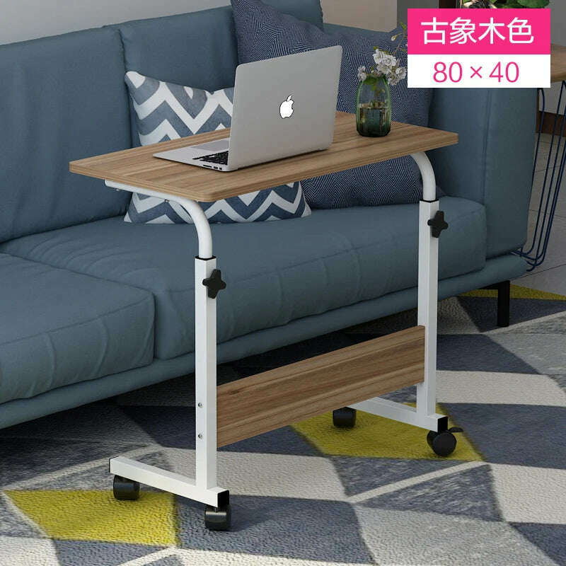 Multifunction Lift Removable Bedside Table Home Laptop Table Bedroom Lazy Table Bed Writing Desk Minimalist Desk Table, 13, KIMLUD Women's Clothes