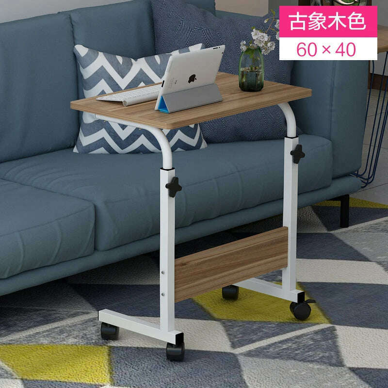 Multifunction Lift Removable Bedside Table Home Laptop Table Bedroom Lazy Table Bed Writing Desk Minimalist Desk Table, 12, KIMLUD Women's Clothes