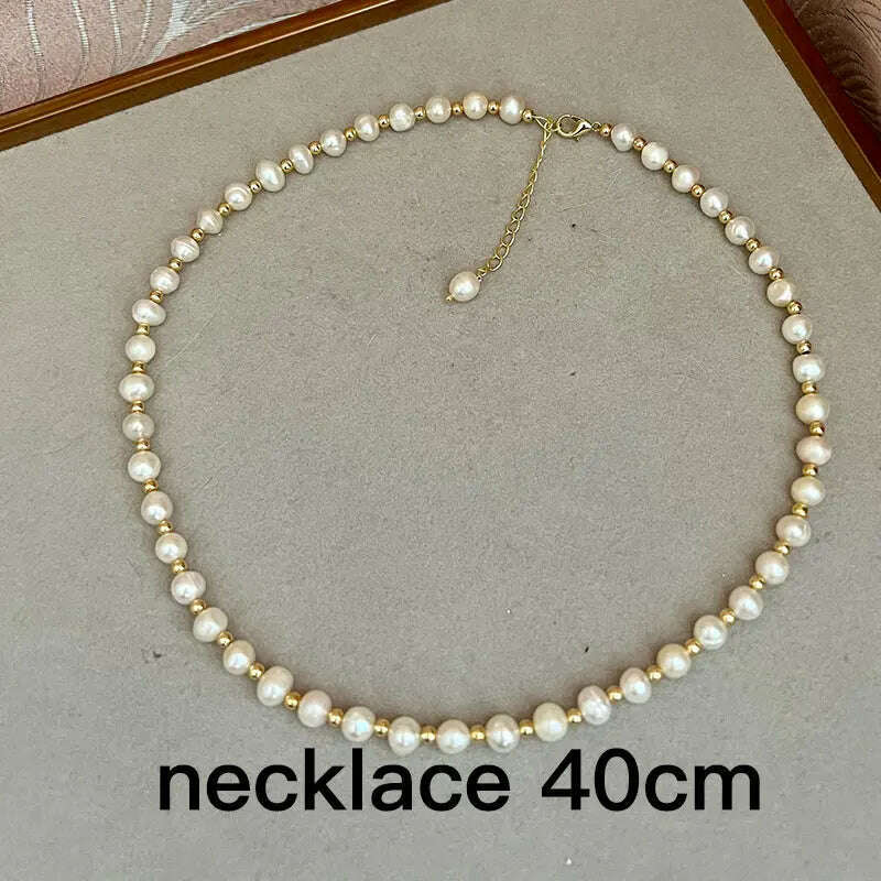 KIMLUD, Multiple Elegant Natural Freshwater Pearl Necklaces For Women 40cm Length, SN0190, KIMLUD APPAREL - Womens Clothes