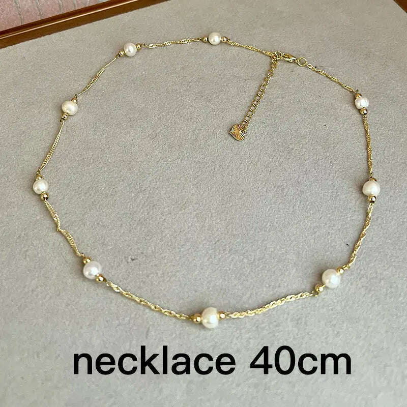 KIMLUD, Multiple Elegant Natural Freshwater Pearl Necklaces For Women 40cm Length, SN0187, KIMLUD APPAREL - Womens Clothes