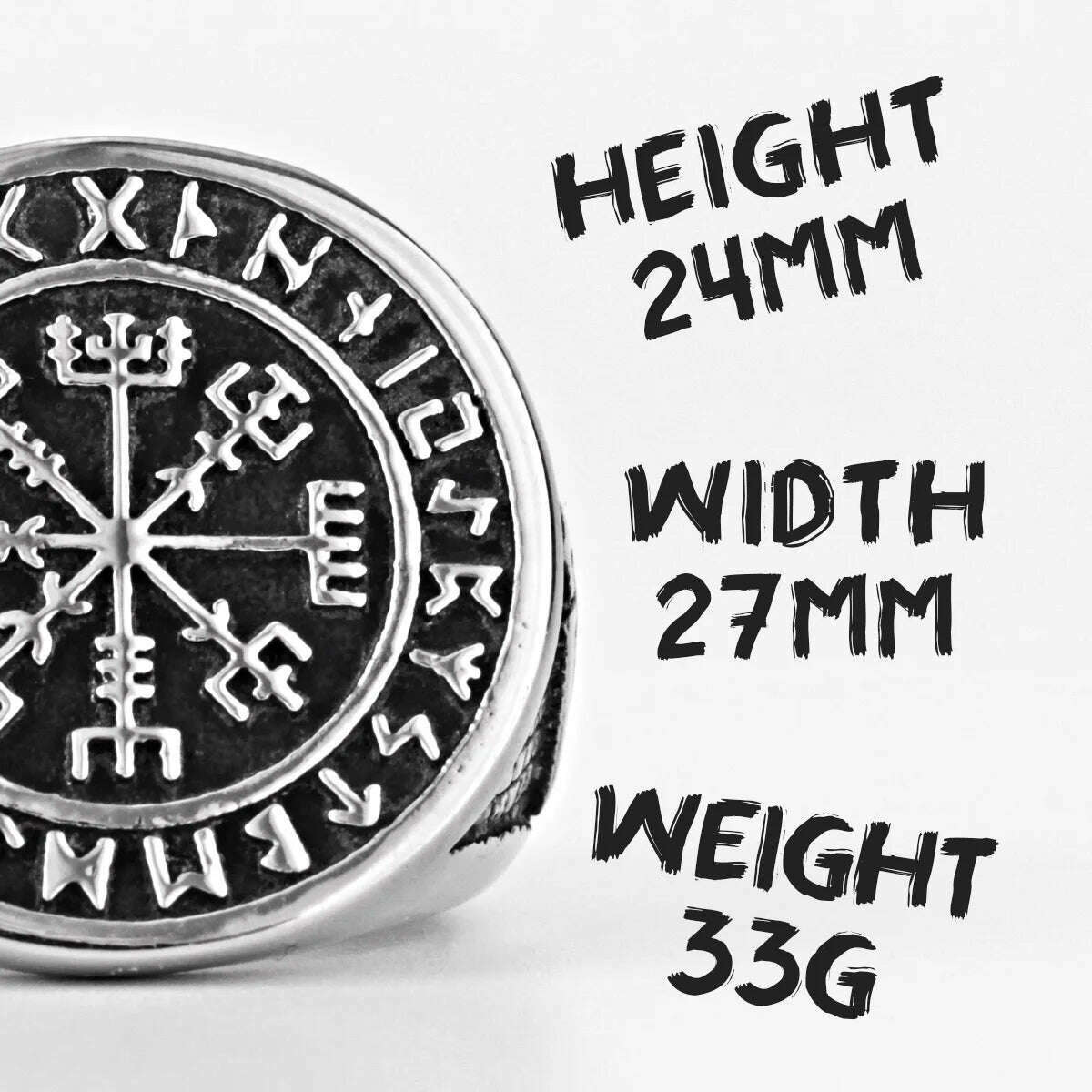 KIMLUD, Myth Odin Triangle Symbol Viking Stainless Steel Mens Rings Vintage Charm for Male Boyfriend Jewelry Creativity Gift Wholesale, KIMLUD Womens Clothes