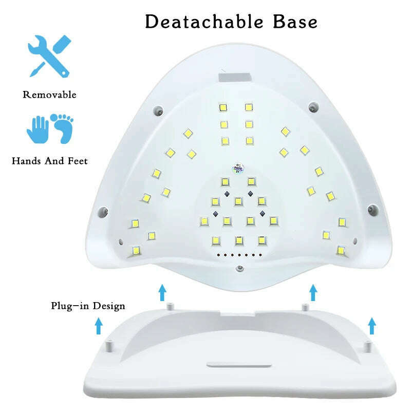 Nail Dryer LED Nail Lamp UV Lamp for Curing All Gel Nail Polish With Motion Sensing Manicure Pedicure Salon Tool - KIMLUD