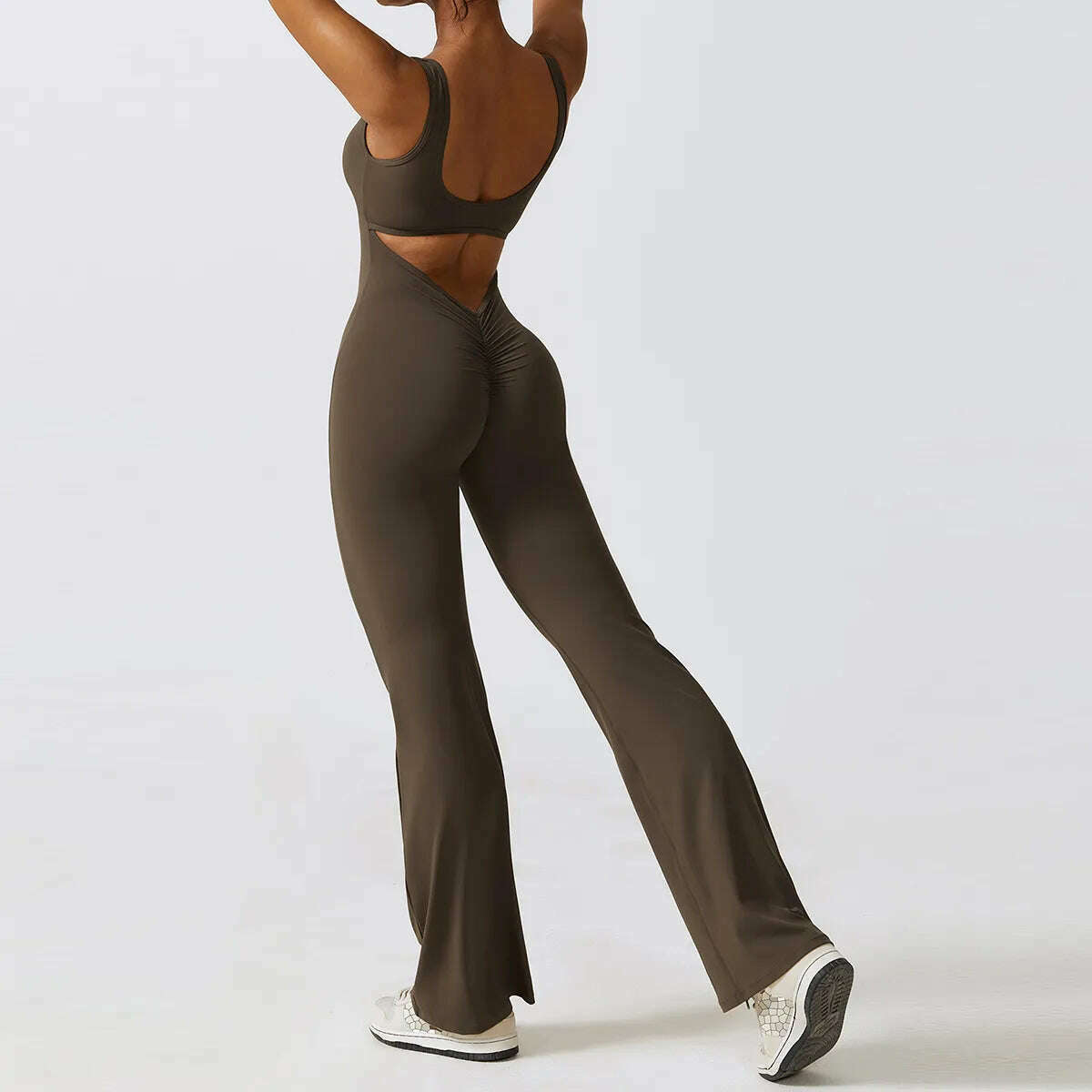 Naked Feeling Gym Set Women Training Yoga Suit Sportswear Women Sports Jumpsuit Fitness Rompers Stretch Female Workout Bodysuits - KIMLUD