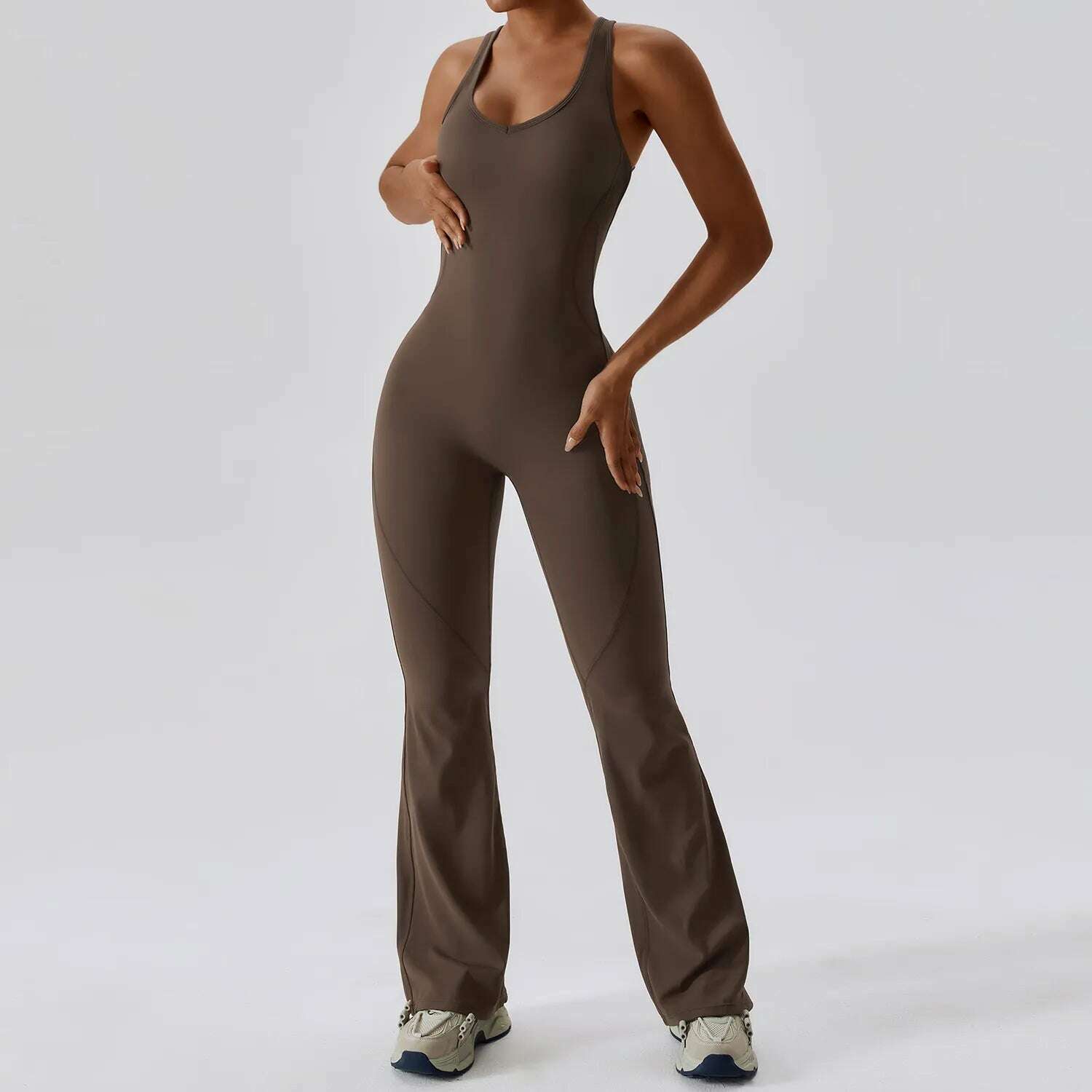 Naked Feeling Gym Set Women Training Yoga Suit Sportswear Women Sports Jumpsuit Fitness Rompers Stretch Female Workout Bodysuits - KIMLUD