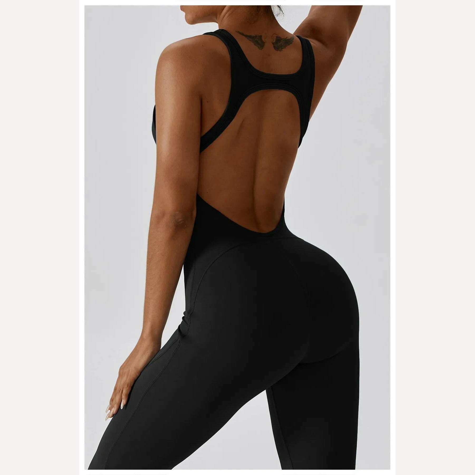 KIMLUD, Naked Feeling Gym Set Women Training Yoga Suit Sportswear Women Sports Jumpsuit Fitness Rompers Stretch Female Workout Bodysuits, KIMLUD Womens Clothes