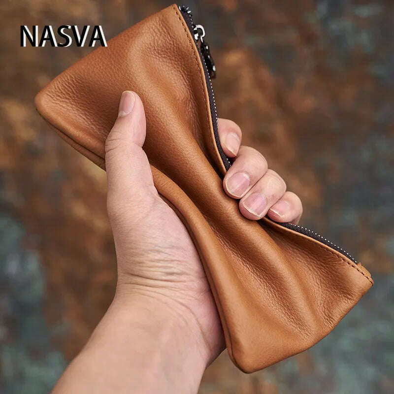 KIMLUD, NASVA Genuine Leather Men's Wallet Long Wallet Clutch Coin Purse Card Holder Phone Bag Women's Wallet Bank Card Bag, KIMLUD Womens Clothes