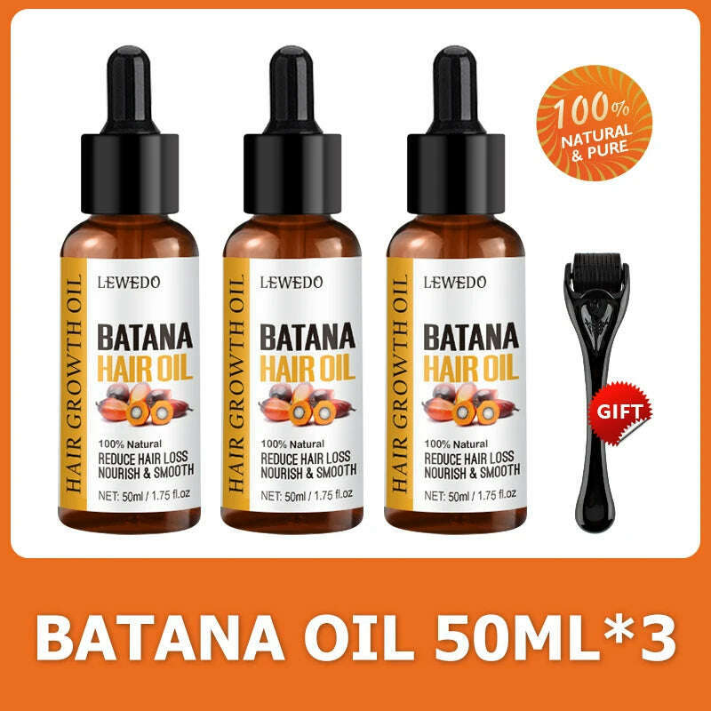 KIMLUD, Natural 100% Pure Batana Oil For Hair Growth Batana Oil Butter Hair Mask From Honduras Hair Loss Treatment For Black Men & Women, 3pcs and gift / CHINA, KIMLUD Womens Clothes