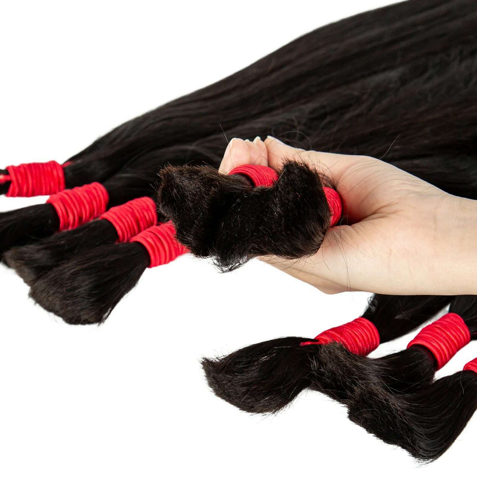 KIMLUD, Natural Colour Straight Human Hair Bulk for Braiding No Weft Bundles 100g Bulk Human Hair 100% Virgin Brazilian Remy Human Hair, KIMLUD Womens Clothes