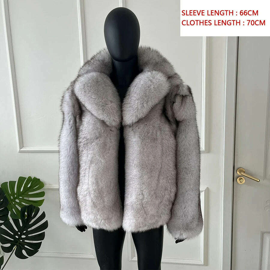 KIMLUD, Natural Fox Fur Clothes Real Fox Fur Coat  Winter Men Big Large Suit Collar Warm Thick Best Selling Styles, 24 / M-BUST-110CM, KIMLUD Womens Clothes