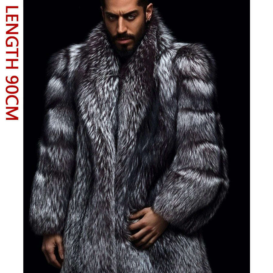 KIMLUD, Natural Fox Fur Clothes Real Fox Fur Coat  Winter Men Big Large Suit Collar Warm Thick Best Selling Styles, 13 / M-BUST-110CM, KIMLUD Womens Clothes