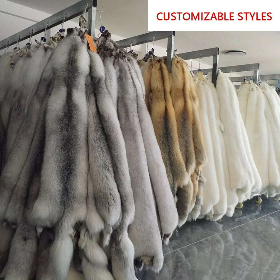 KIMLUD, Natural Fox Fur Clothes Real Fox Fur Coat  Winter Men Big Large Suit Collar Warm Thick Best Selling Styles, Customizable styles / M-BUST-110CM, KIMLUD Womens Clothes