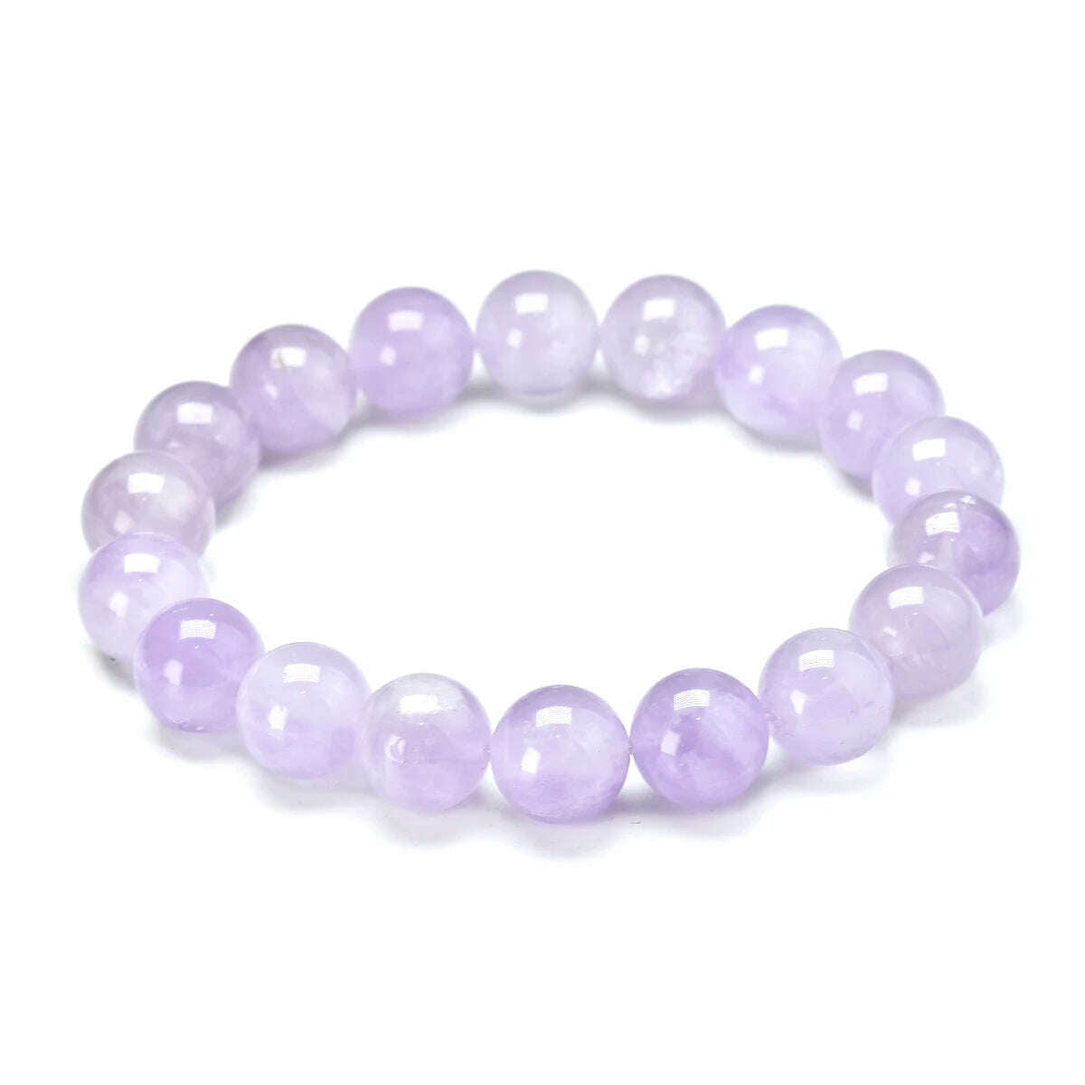KIMLUD, Natural Purple Jade Round Bead Bracelet 6mm 8mm10mm Healing Spirit Bracelets Gem For Women and Men Strand Meditation Jewelry, 10mm / 16cm, KIMLUD Womens Clothes