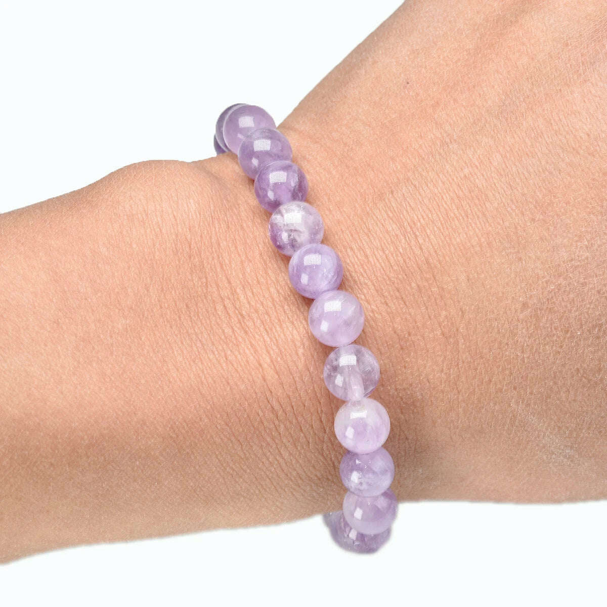 KIMLUD, Natural Purple Jade Round Bead Bracelet 6mm 8mm10mm Healing Spirit Bracelets Gem For Women and Men Strand Meditation Jewelry, KIMLUD Women's Clothes