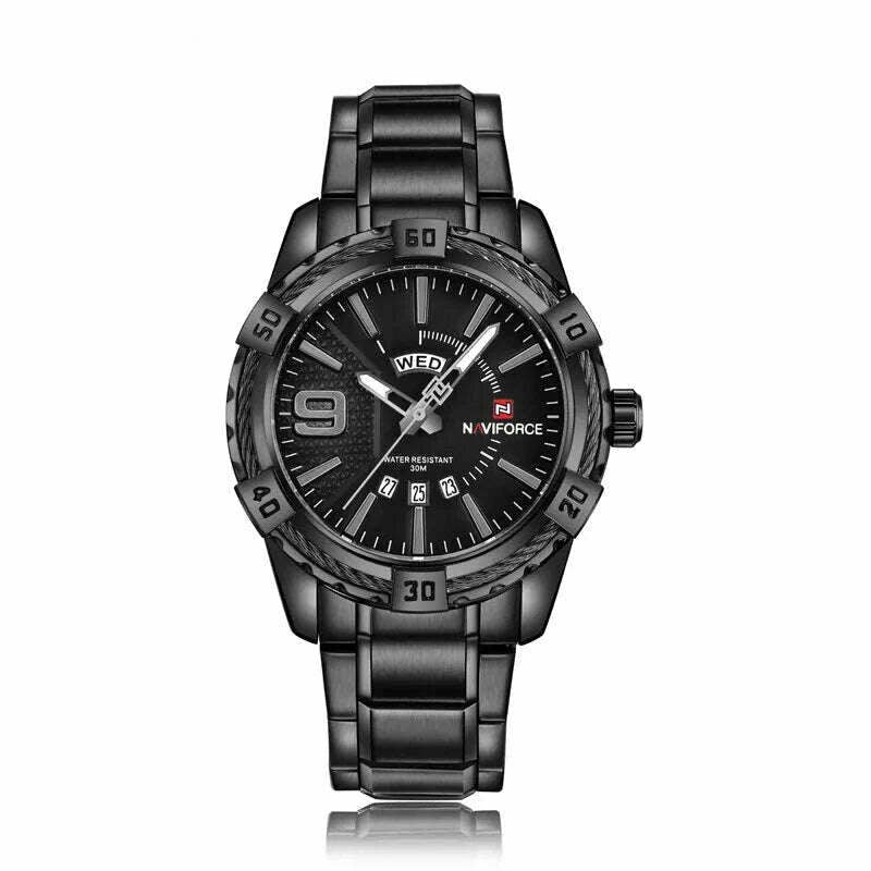KIMLUD, NAVIFORCE Luxury Brand Men&#39;s WristWatch Original Fashion Quartz Classic Watches For Men Waterproof Business Steel Band Clock Man, BB / China, KIMLUD Women's Clothes