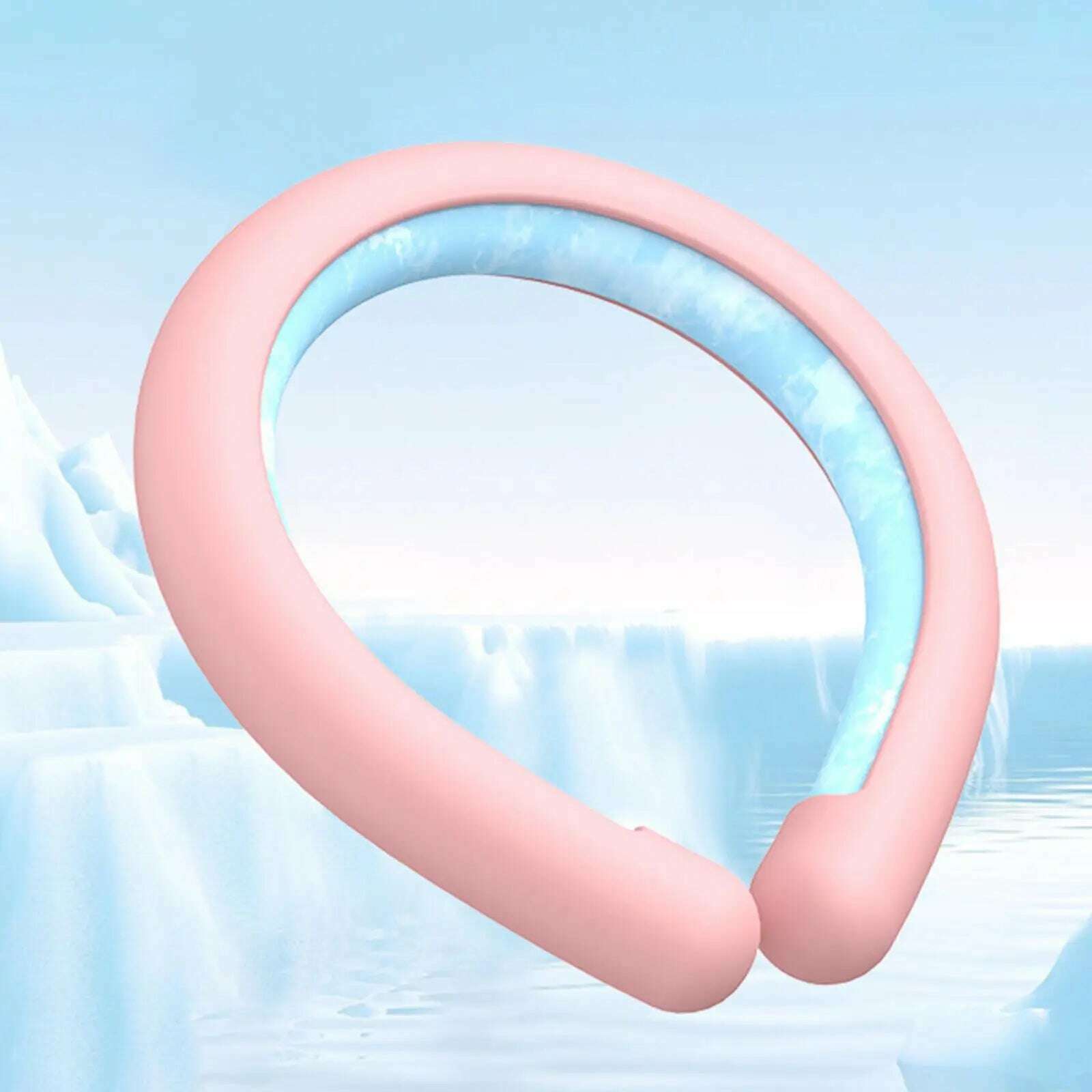 KIMLUD, Neck Cooling Ring Summer Heatstroke Prevention Ice Cushion Tube Outdoor Sports Cold Neck Ring Ice Cushion Pillow Hand-free, Red, KIMLUD APPAREL - Womens Clothes