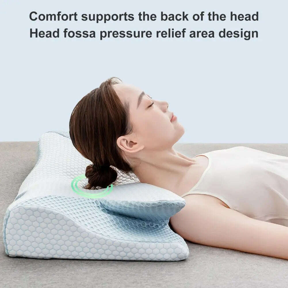 KIMLUD, Neck Pillow Not Easily Deformed Soft Comfortable Sleeping Pillow Quick Rebound Memory Foam Two-way Ergonomic Cervical Pillow, KIMLUD Womens Clothes