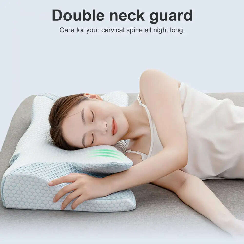 KIMLUD, Neck Pillow Not Easily Deformed Soft Comfortable Sleeping Pillow Quick Rebound Memory Foam Two-way Ergonomic Cervical Pillow, KIMLUD Womens Clothes