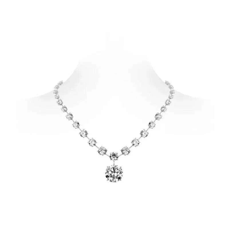 Necklaces - Zircon Stone - Sterling Silver 925 - Silver | KIMLUD