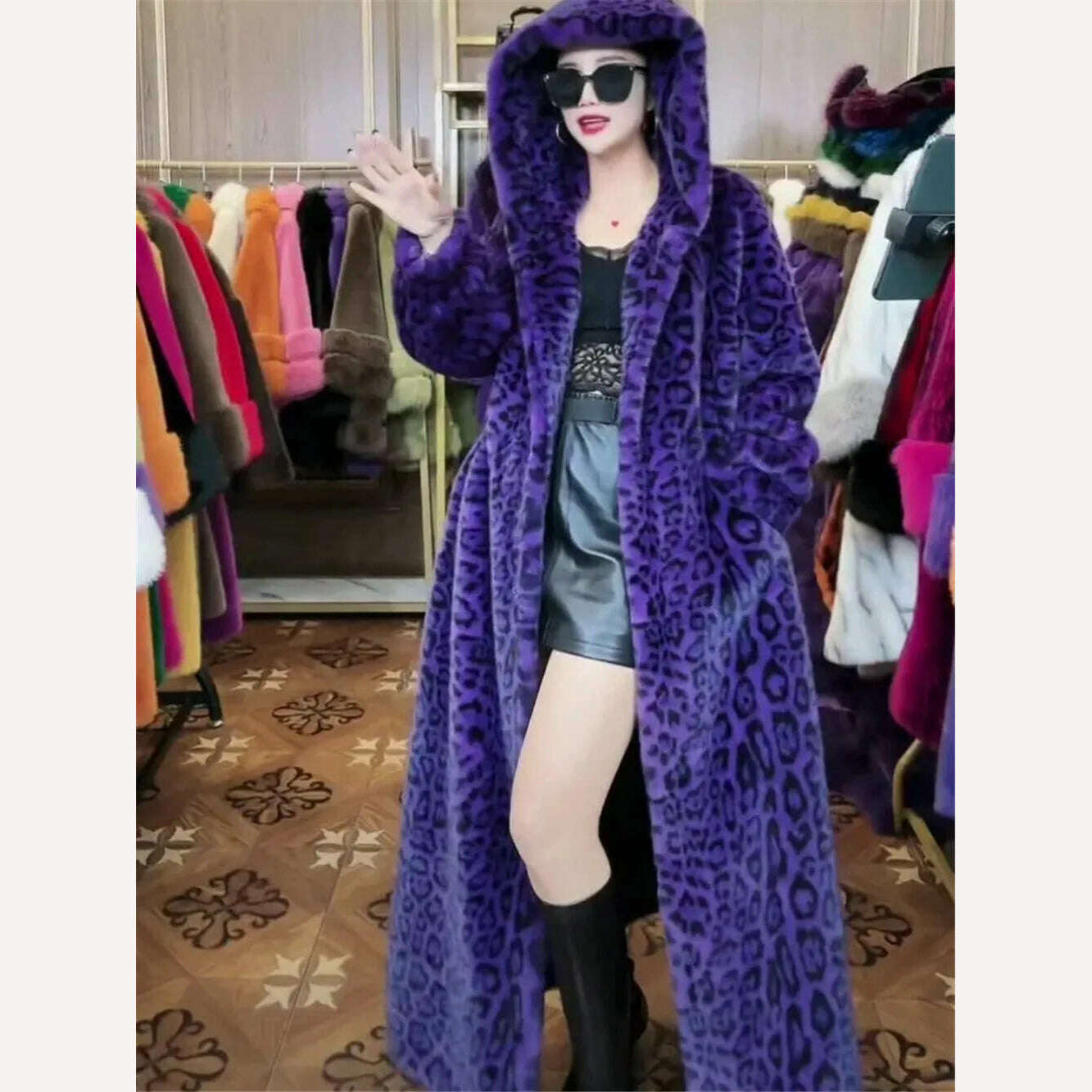 KIMLUD, Net red burst high-end fur coat goddess casual imitation mink coat Haining imitation cross sable winter jacket coat trend, KIMLUD Womens Clothes
