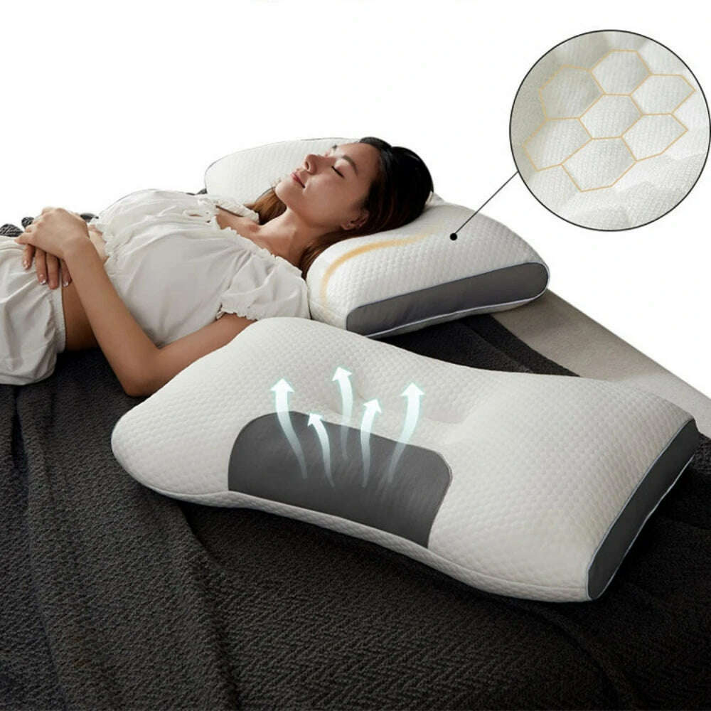 KIMLUD, New 3D SPA Massage Pillow Orthopedic Sleeping Pillows 3D Good Night Pillow Partition Help Sleep and Protect the Neck Pillows, KIMLUD Women's Clothes