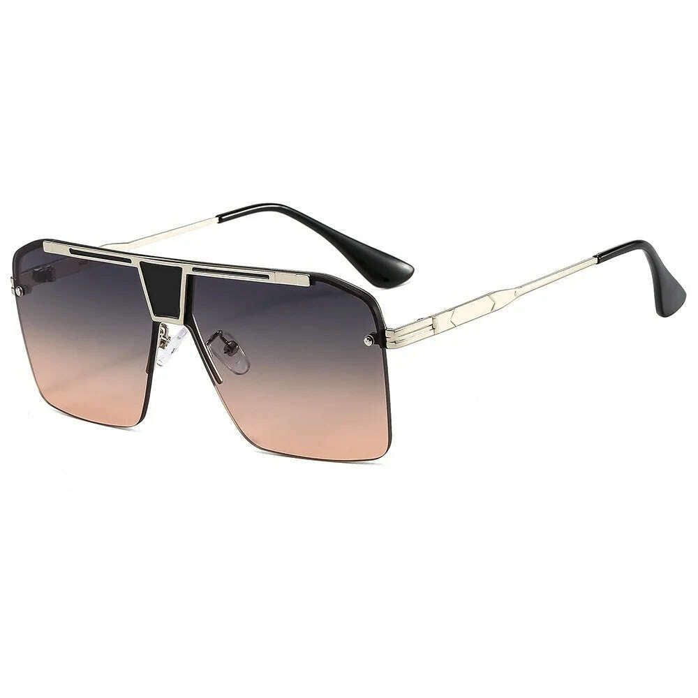 KIMLUD, New Arrival Brand Design Gentleman Sun Glasses With Large Square Frames Stylish With Sophisticated And Tasteful Sunglasses Men, C18GoldGreenYellow / CHINA / Other, KIMLUD APPAREL - Womens Clothes