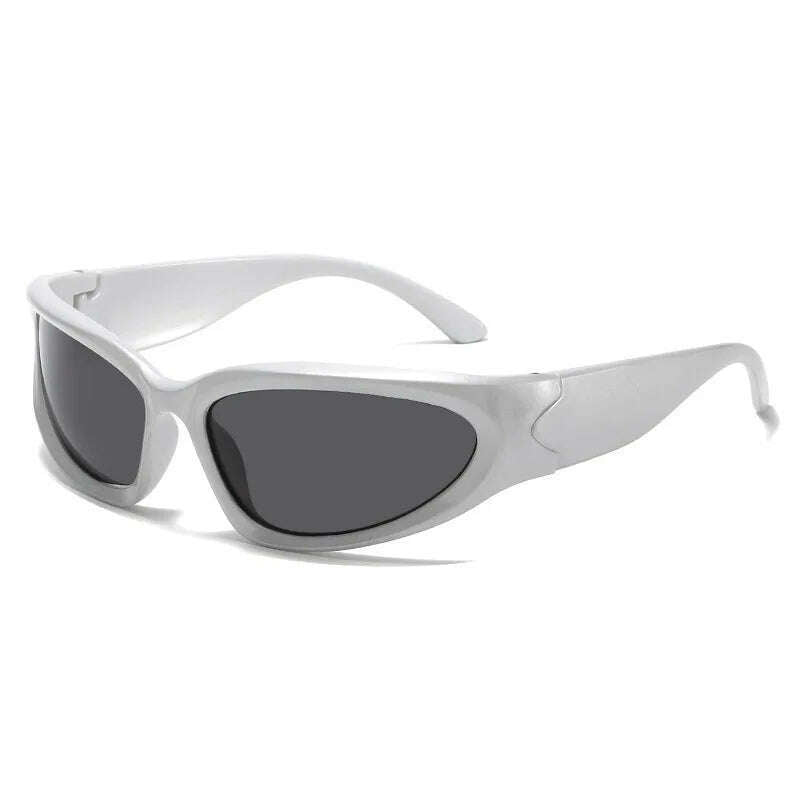 New arrival Popular Women's Sunglasses Punk Sunglasses Unique Oval Sun Glasses Men Goggle Shades Mirror Colorful Y2K Eyewear - KIMLUD