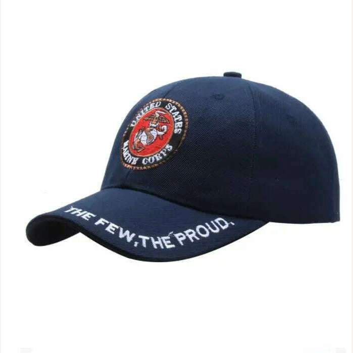 KIMLUD, NEW Baseball Cap Men Women Snapback Fitted Marine Corps tactical Sports Hat Cap Outdoors Travel Trucker Hats C1158, Blue, KIMLUD Women's Clothes