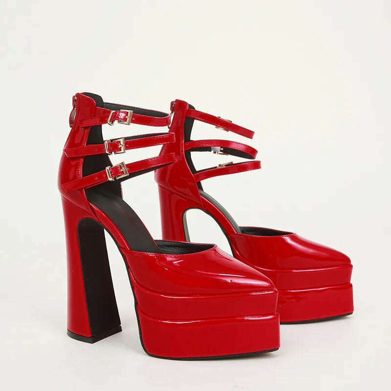 New brand Women Sandals Fashion Summer Shoes Sexy Ankle Strap Platform Wedges High heels Gladiator Sandals Female Chunky Shoes - KIMLUD