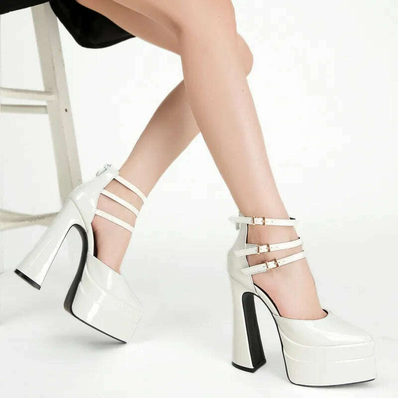 KIMLUD, New brand Women Sandals Fashion Summer Shoes Sexy Ankle Strap Platform Wedges High heels Gladiator Sandals Female Chunky Shoes, KIMLUD Women's Clothes