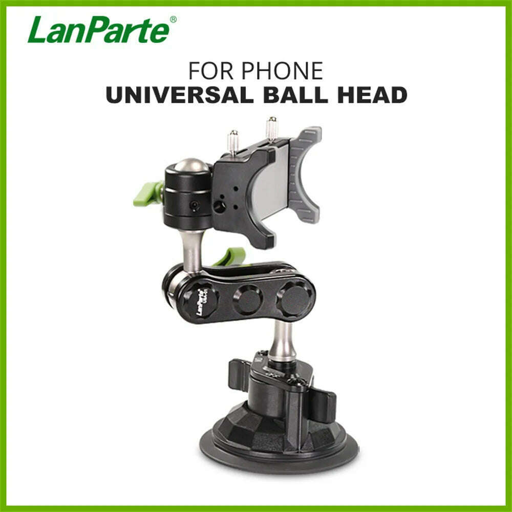 New Car Mobile Phone Holder For Car Shooting Camera Navigation Universal 360 Ball Head Arm Rotary Selfile Suction Cup Bracket - KIMLUD