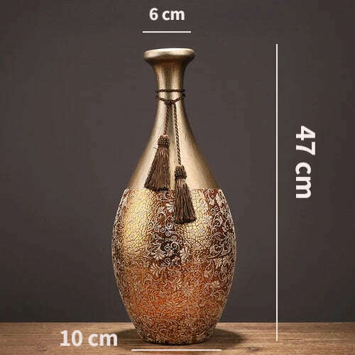 KIMLUD, New Chinese-style Home Decoration Ceramics Vase Living Room Decoration TV Cabinet Porch Model Room Decoration Luxury Decals, Ceramics  47cm, KIMLUD Womens Clothes