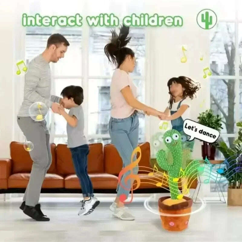 KIMLUD, New Dancing Cactus Toys Repeat Talking Songs Wriggle Dancing Sing Toy Talk Plushie Stuffed Toys for Baby Adult Christmas Gifts, KIMLUD Womens Clothes