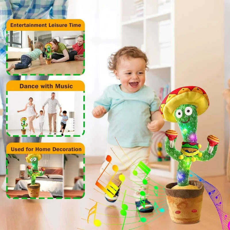KIMLUD, New Dancing Talking Cactus Toy for Baby Toddler Boys Girls Gift Singing Mimicking Cactus Toys Recording Repeating Christmas Gift, KIMLUD Womens Clothes