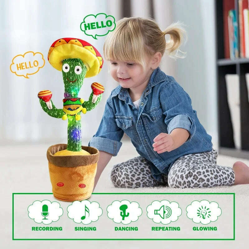 KIMLUD, New Dancing Talking Cactus Toy for Baby Toddler Boys Girls Gift Singing Mimicking Cactus Toys Recording Repeating Christmas Gift, KIMLUD Womens Clothes
