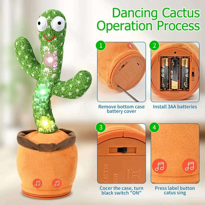 KIMLUD, New Dancing Talking Cactus Toy for Baby Toddler Boys Girls Gift Singing Mimicking Cactus Toys Recording Repeating Christmas Gift, KIMLUD Womens Clothes
