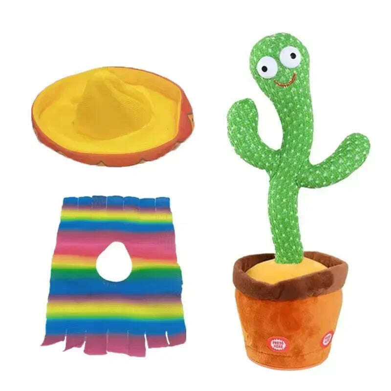 KIMLUD, New Dancing Talking Cactus Toy for Baby Toddler Boys Girls Gift Singing Mimicking Cactus Toys Recording Repeating Christmas Gift, Colorful clothing, KIMLUD APPAREL - Womens Clothes
