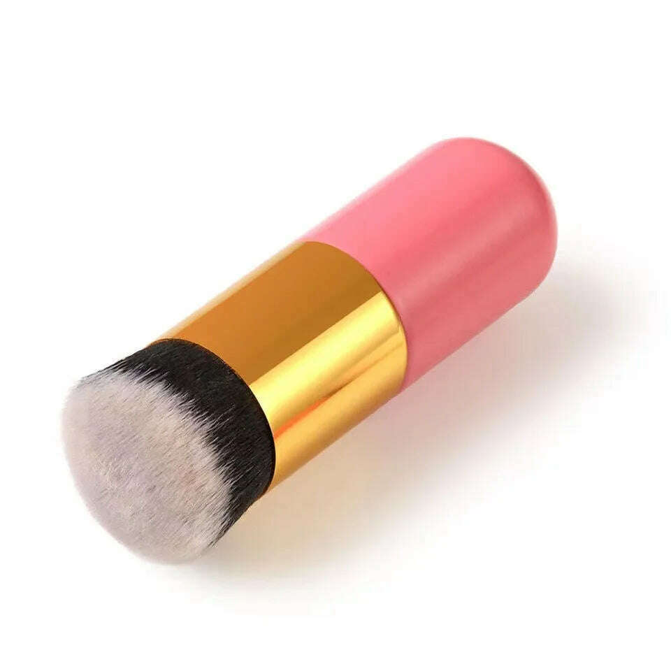 KIMLUD, New Fashion Big Size Makeup Brushes Foundation Powder Brush Face Blush Professional Large Cosmetics Soft Foundation Make Up Tool, pink, KIMLUD Womens Clothes