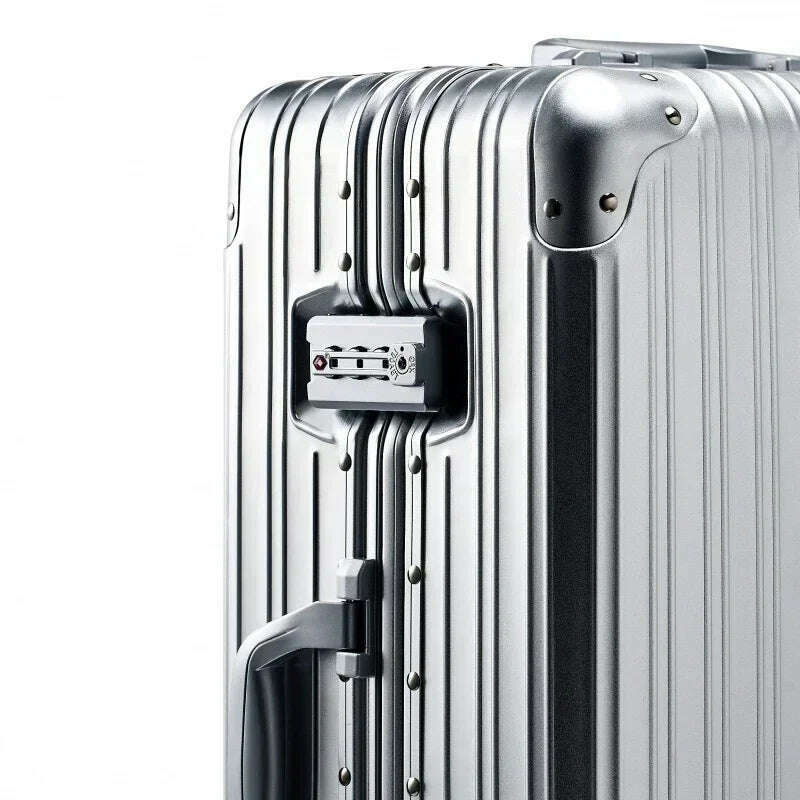 KIMLUD, New Fashion Case 20“24''26''29 Inch Aluminum Suitcase Alloy Trolley Case Universal Luggage Men Women's Travel Offers With Wheels, KIMLUD Womens Clothes