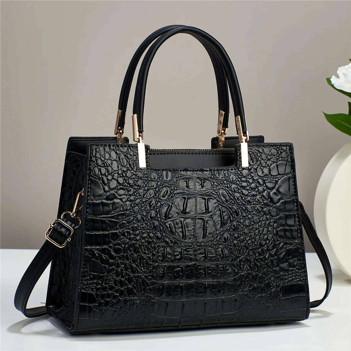 KIMLUD, New Fashion Embossed Women's Handbag Large Capacity Versatile Style Women's Bag Work Travel Gift Women's Shoulder Crossbody Bag, photo color 2 / 30x12x22cm, KIMLUD APPAREL - Womens Clothes