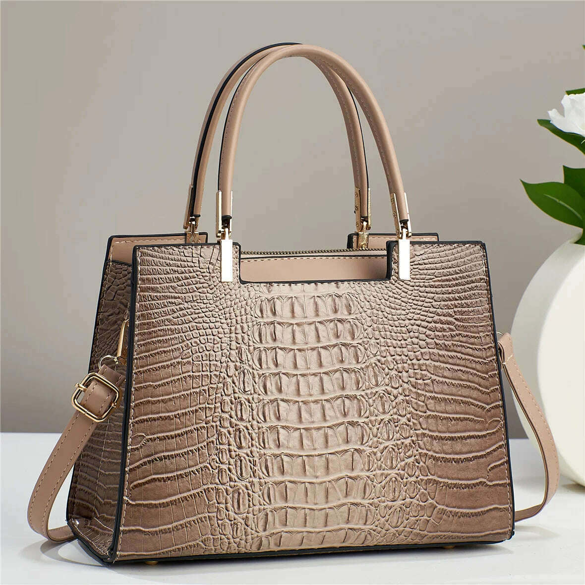 KIMLUD, New Fashion Embossed Women's Handbag Large Capacity Versatile Style Women's Bag Work Travel Gift Women's Shoulder Crossbody Bag, photo color 3 / 30x12x22cm, KIMLUD Womens Clothes