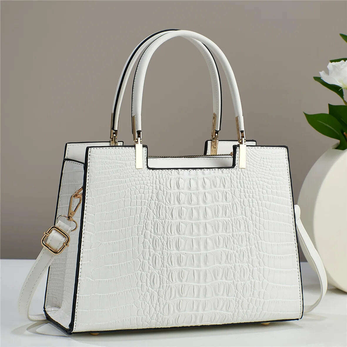 KIMLUD, New Fashion Embossed Women's Handbag Large Capacity Versatile Style Women's Bag Work Travel Gift Women's Shoulder Crossbody Bag, photo color 4 / 30x12x22cm, KIMLUD APPAREL - Womens Clothes