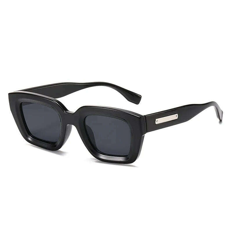 KIMLUD, New Fashion Green Square Sunglasses For Women Men Brand Quality Retro Sun Glasses Trending Shades UV400 Eyeglasses Wholesale, Black / As the Picture, KIMLUD APPAREL - Womens Clothes
