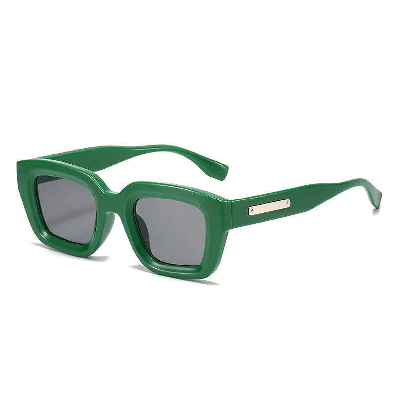 KIMLUD, New Fashion Green Square Sunglasses For Women Men Brand Quality Retro Sun Glasses Trending Shades UV400 Eyeglasses Wholesale, KIMLUD Womens Clothes