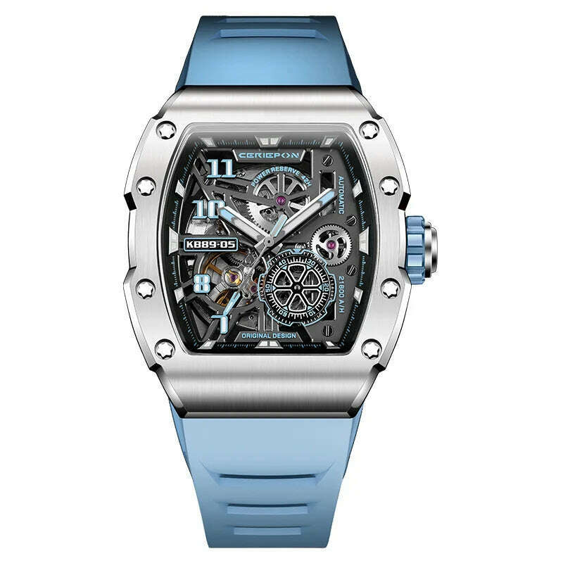 New Fashion Men Mechanical Automatic Wristwatch Pagani Design Richard Similar Hand Silicone Band Sport Watches Relogio Masculino - KIMLUD