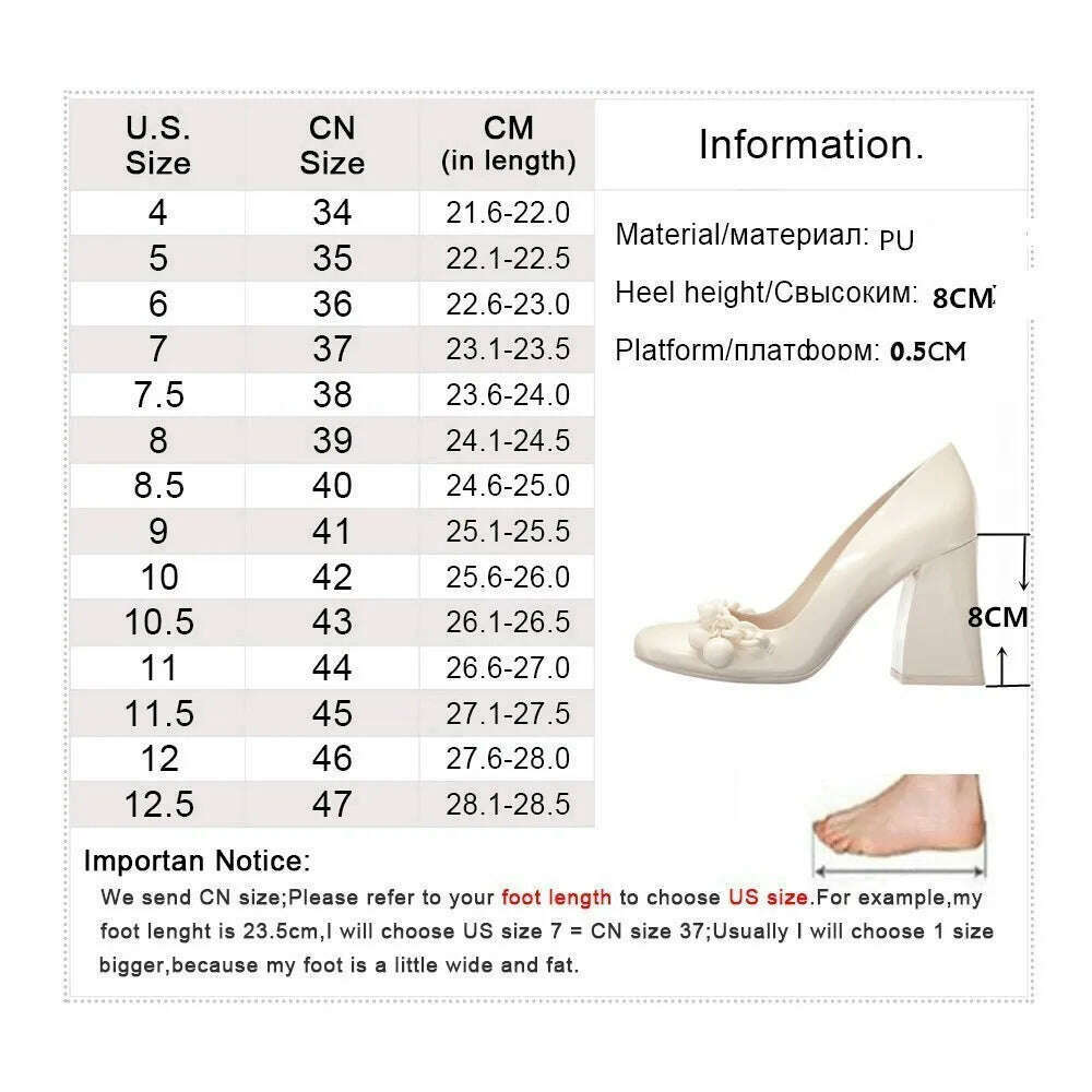KIMLUD, New Fashion Round Toe Chain Pumps Women Rome Solid Sexy PU Leather Wedding Shoes Women Comfortable High Heels Zapatos De Mujer, KIMLUD Women's Clothes