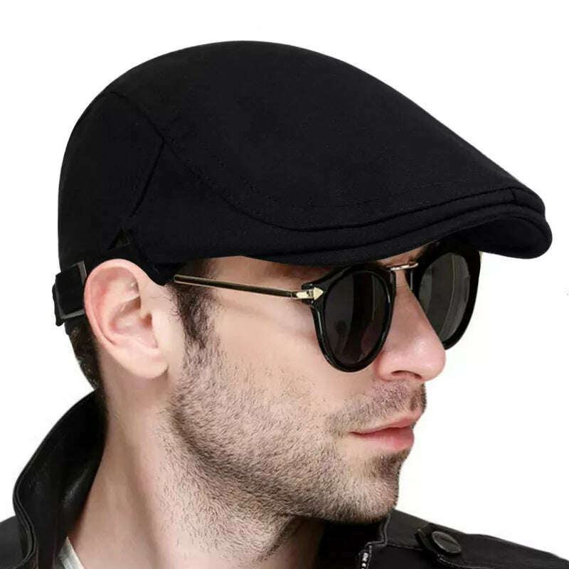 New fashion solid color beret men's women's Warm Wild hat Spring and Autumn cotton berets hip hop hats casquette gorras bone - KIMLUD