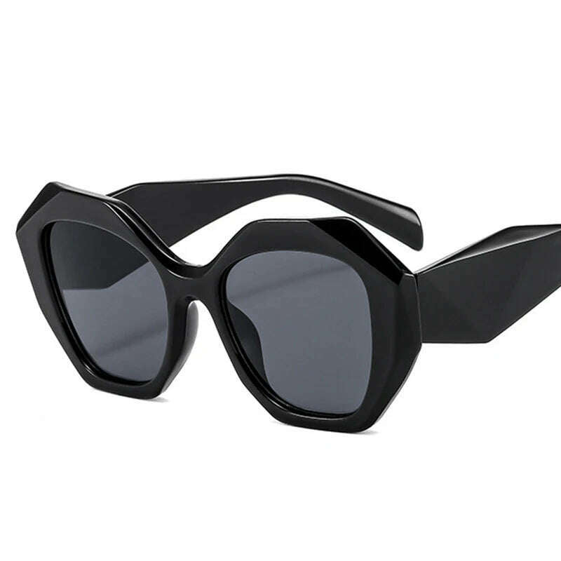 New Fashion Square Sunglasses Woman Vintage Shades Brand Design Vintage Polygon Sun glasses Female Tourism Glasses Lady Oculos - KIMLUD