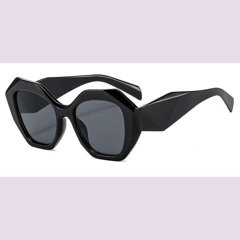New Fashion Square Sunglasses Woman Vintage Shades Brand Design Vintage Polygon Sun glasses Female Tourism Glasses Lady Oculos - KIMLUD