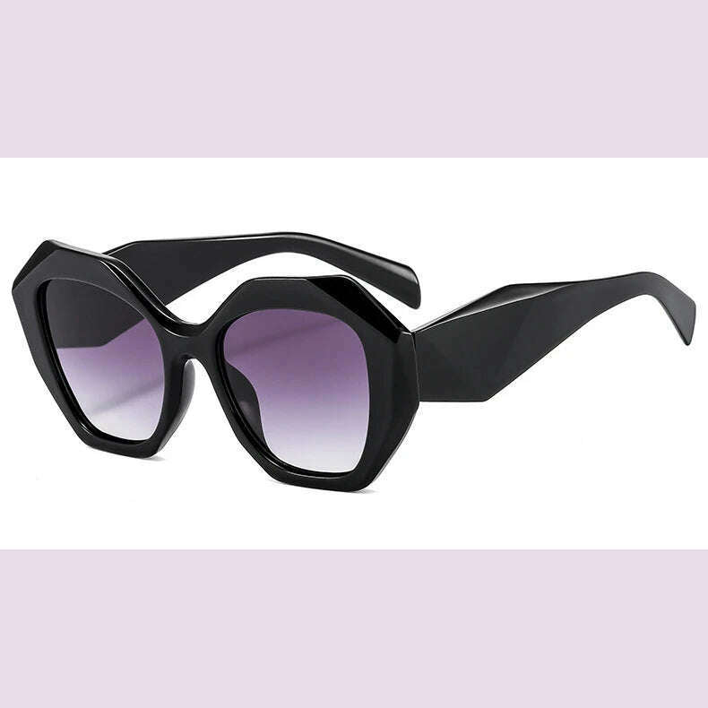 New Fashion Square Sunglasses Woman Vintage Shades Brand Design Vintage Polygon Sun glasses Female Tourism Glasses Lady Oculos - KIMLUD