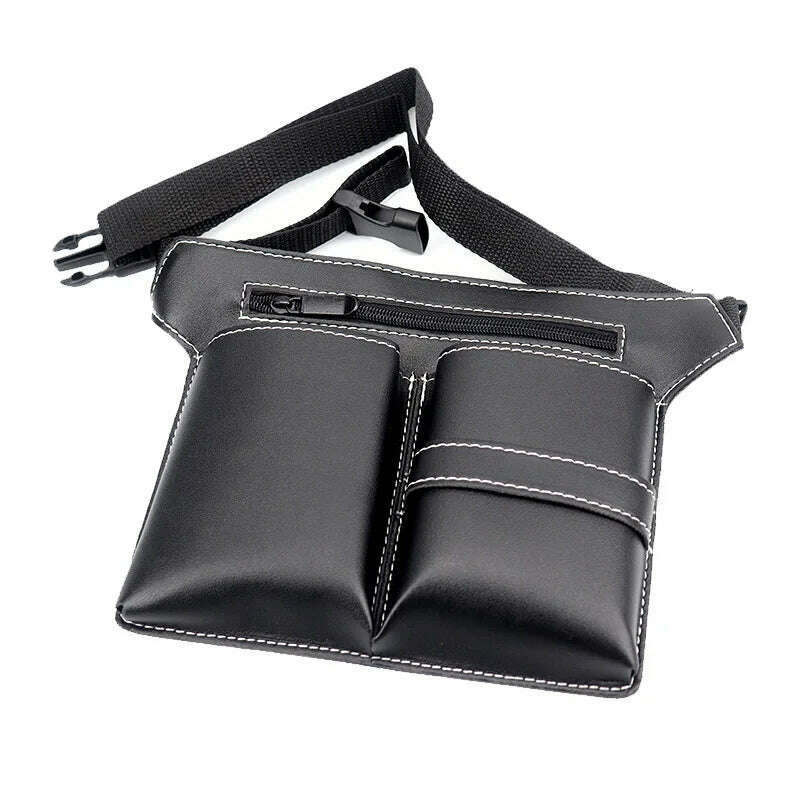 KIMLUD, NEW Hair Scissor Bag Clips Comb Case Hairdressing Barber Holster Bags Holder Tool Salon Waist Pack Belt PU Leather Bag, KIMLUD Womens Clothes